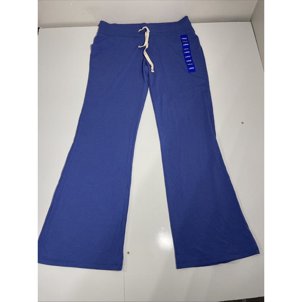 Abbot Main Sweatpants Womens Blue Dazzle Contemporary Fit Mid Rise New Sz L
